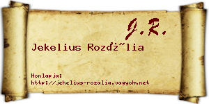 Jekelius Rozália névjegykártya
