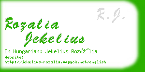 rozalia jekelius business card